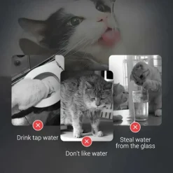 DOWNYPAWS - Distributeur D'eau De 60,87 Oz Avec Robinet Pour Chat
