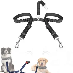 DOWNYPAWS - Double 2 chiensceintures de sécurité