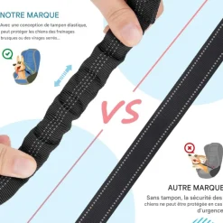 DOWNYPAWS - Double 2 chiensceintures de sécurité