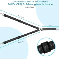 DOWNYPAWS - Double 2 chiensceintures de sécurité