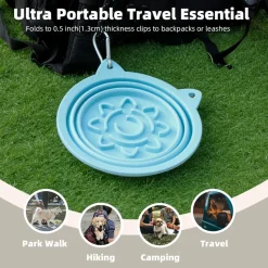 DOWNYPAWS - 2en1 bol anti - glouton pour chien - 650ml - bol de voyage à alimentation lente pour une alimentation saine - pliable