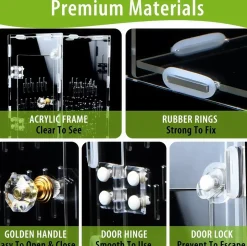 DOWNYPAWS - Enclos en acrylique pour araignées sauteuses et terrarium ventilé adapté à tous les reptiles