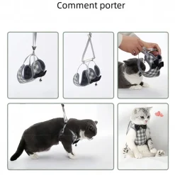 DOWNYPAWS - Ensemble de laisse pour chat xs