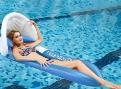 DOWNYPAWS - Fauteuil inclinable gonflable pliable pour l'eau: anneau de natation flottant créatif, jouet aquatique et lit flottant