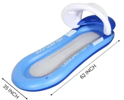 DOWNYPAWS - Fauteuil inclinable gonflable pliable pour l'eau: anneau de natation flottant créatif, jouet aquatique et lit flottant