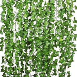 DOWNYPAWS - Feuille de lierre artificielle, 2 m, vert frais