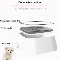 DOWNYPAWS - Fontaine à eau flottante anti-éclaboussures pour chien de compagnie