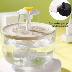 DOWNYPAWS - Fontaine à Eau Transparente Ultra-Silencieuse, Alimentée Par USB Pour Animaux De Compagnie