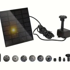 DOWNYPAWS - Fontaine lumineuse carrée solaire pour jardin