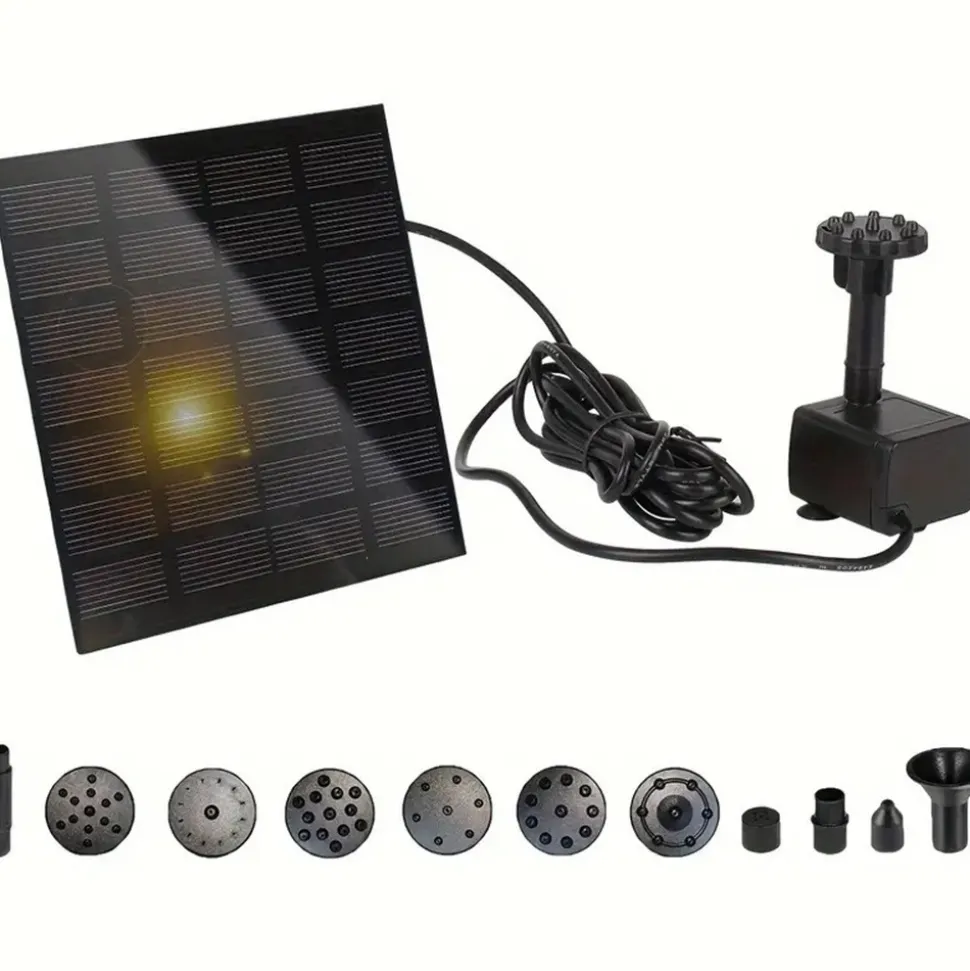 DOWNYPAWS - Fontaine lumineuse carrée solaire pour jardin