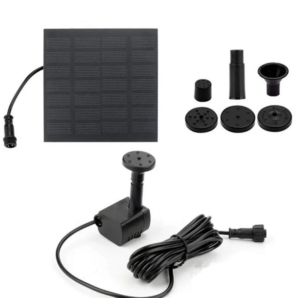 DOWNYPAWS - Fontaine lumineuse carrée solaire pour jardin