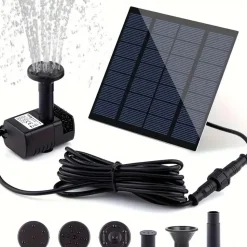 DOWNYPAWS - Fontaine lumineuse carrée solaire pour jardin