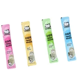 DOWNYPAWS - Friandises pour chats,saveur de poulet 20 paquets*14g, riches en oméga 3 et 6, avec taurine et vitamine e