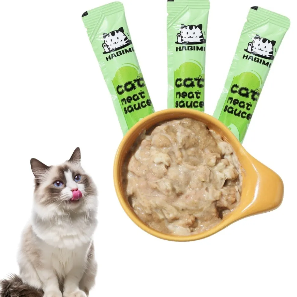 DOWNYPAWS - Friandises pour chats,saveur de thon 20 paquets*14g, riches en oméga 3 et 6, avec taurine et vitamine e