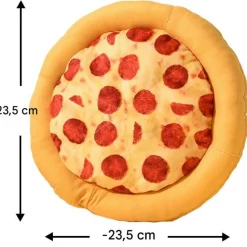 DOWNYPAWS - Frisbee pour chien-matière pelucheuse jouets interactifs- en forme de pizza-23.5cm