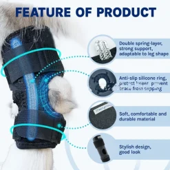 DOWNYPAWS - Gaine de protection pour pattes de chien après opération, support pour genoux taille m