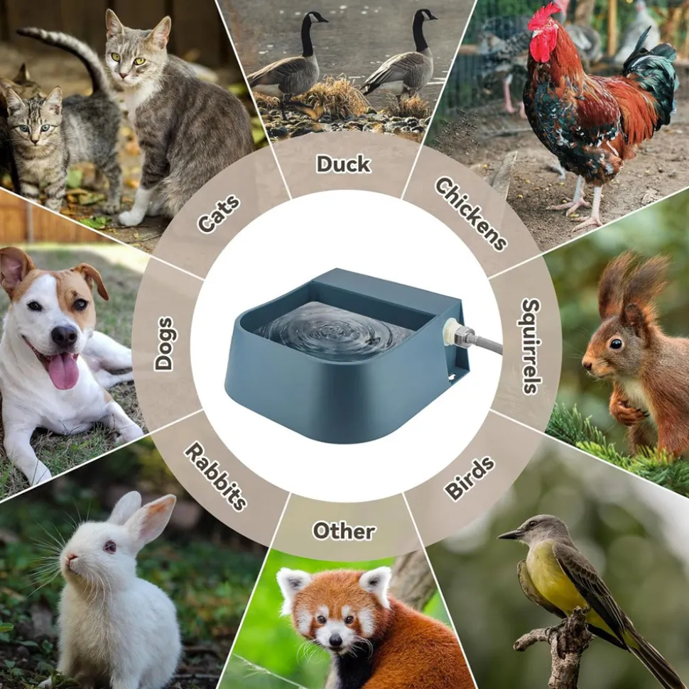 DOWNYPAWS - Gamelle à eau automatique pour chiens – sûre et durable – gamelle pour chats, chiens et animaux de la ferme