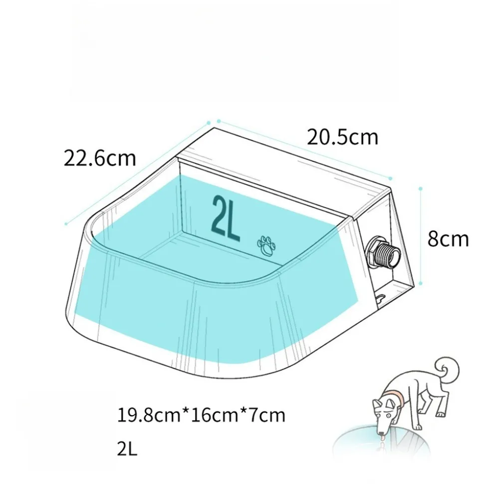 DOWNYPAWS - Gamelle à eau automatique pour chiens – sûre et durable – gamelle pour chats, chiens et animaux de la ferme