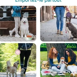 DOWNYPAWS - Gamelle pliable pour chien 2 pièces