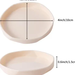 DOWNYPAWS - Gamelles à eau - lot de 4, motif dragon barbu, peu profond et plat, plastique