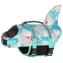 DOWNYPAWS - Gilet de sauvetage réglable pour chien avec flotteur au menton et poignée de sauvetage