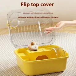 DOWNYPAWS - Grande cage à hamster en acrylique - pour ours doré, fournitures de luxe pour animaux de compagnie