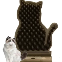 DOWNYPAWS - Griffoir pour chat-peigne et massageur pour chat forme de chat-
