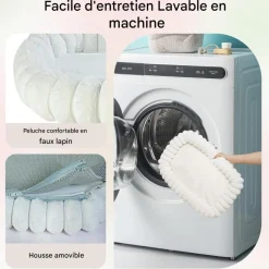 DOWNYPAWS - Hamac chat fenêtre 52*30cm peluche-peut supporter des animaux pesant 20 kg-gris