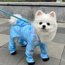 DOWNYPAWS - Imperméable pour chien- avec sac de rangement-taille m : longueur du dos : 32 cm