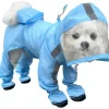 DOWNYPAWS - Imperméable pour chien- avec sac de rangement-taille l : longueur du dos : 37 cm