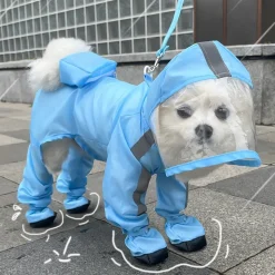 DOWNYPAWS - Imperméable pour chien avec sac de rangement-taille s : longueur du dos : 27 cm