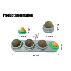 DOWNYPAWS - Jouet à mâcher pour chaton: comestible avec balle amovible, herbe à chat, jouet mural