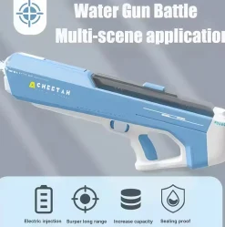 DOWNYPAWS - Jouet de tir en plein air: pistolet à eau électrique automatique de grande capacité