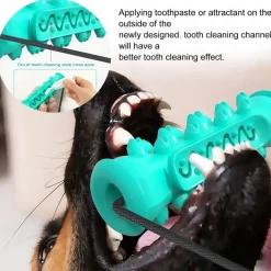 DOWNYPAWS - Jouet interactif à mâcher pour chien: balle de broyage des dents avec ventouse, nettoyage des dents