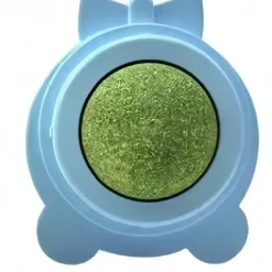 DOWNYPAWS - Jouet pour chat en boule d'herbe à chat : nettoyage des dents artefact à mâcher collable au mur