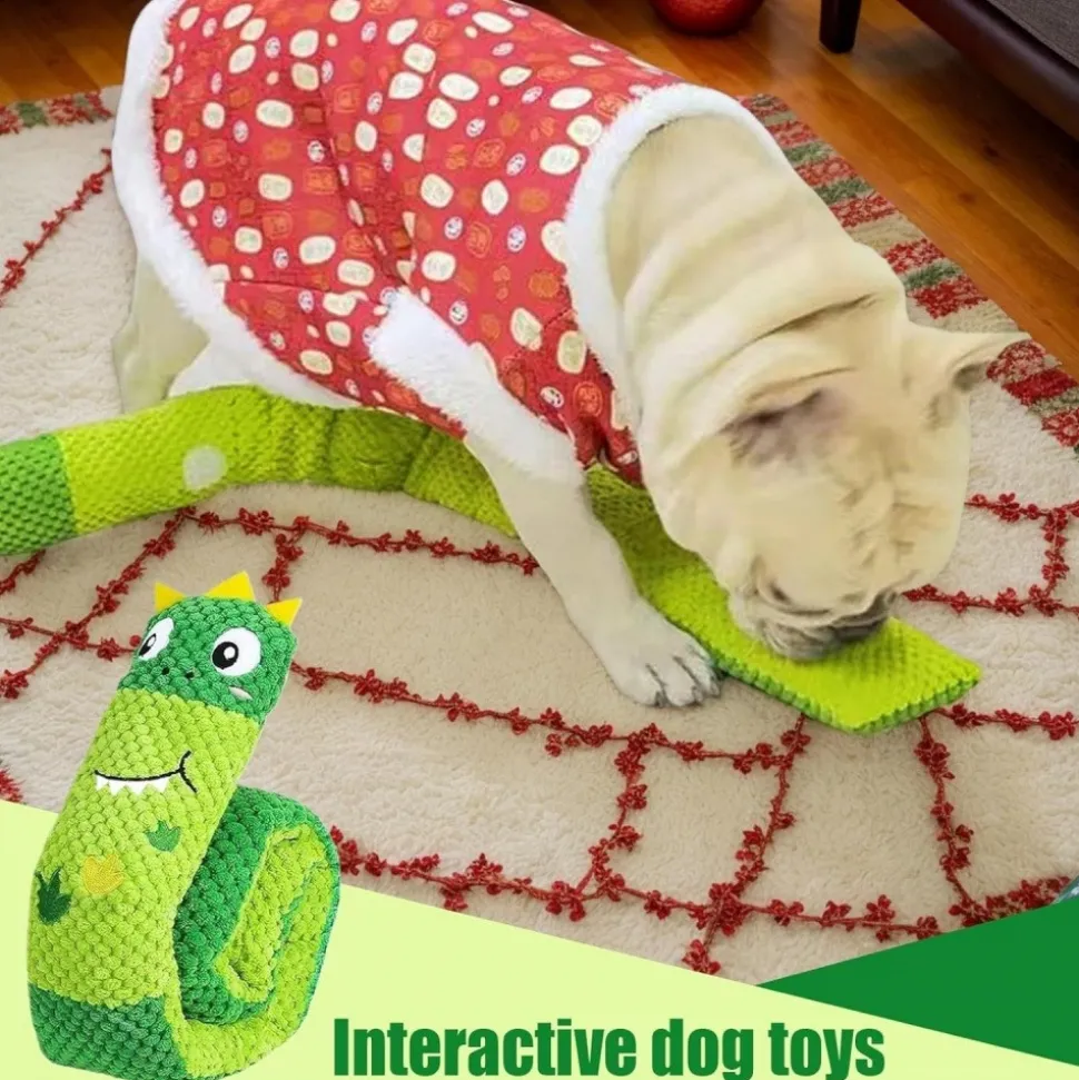 DOWNYPAWS - Jouet pour chien forme de dinosaure-jouets à mâcher-72*9cm