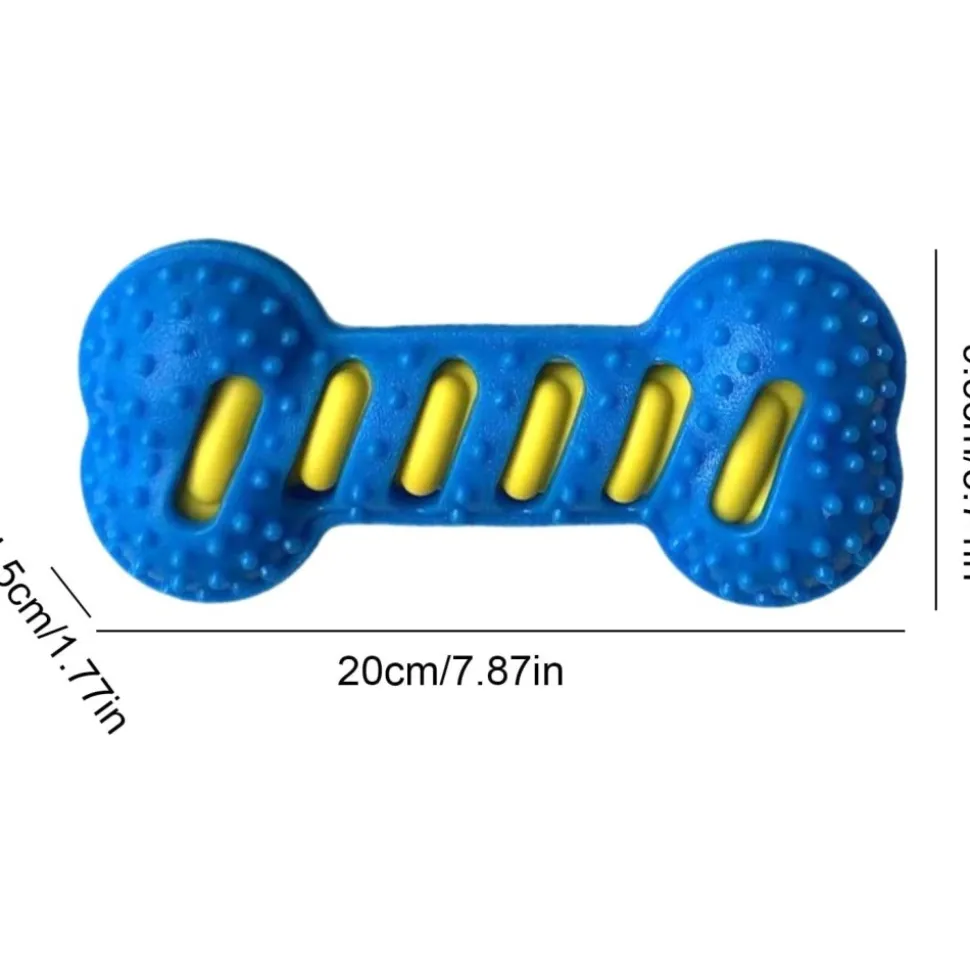 DOWNYPAWS - Jouet pour chien forme osseuse sifflet tpr nettoyant dentaire