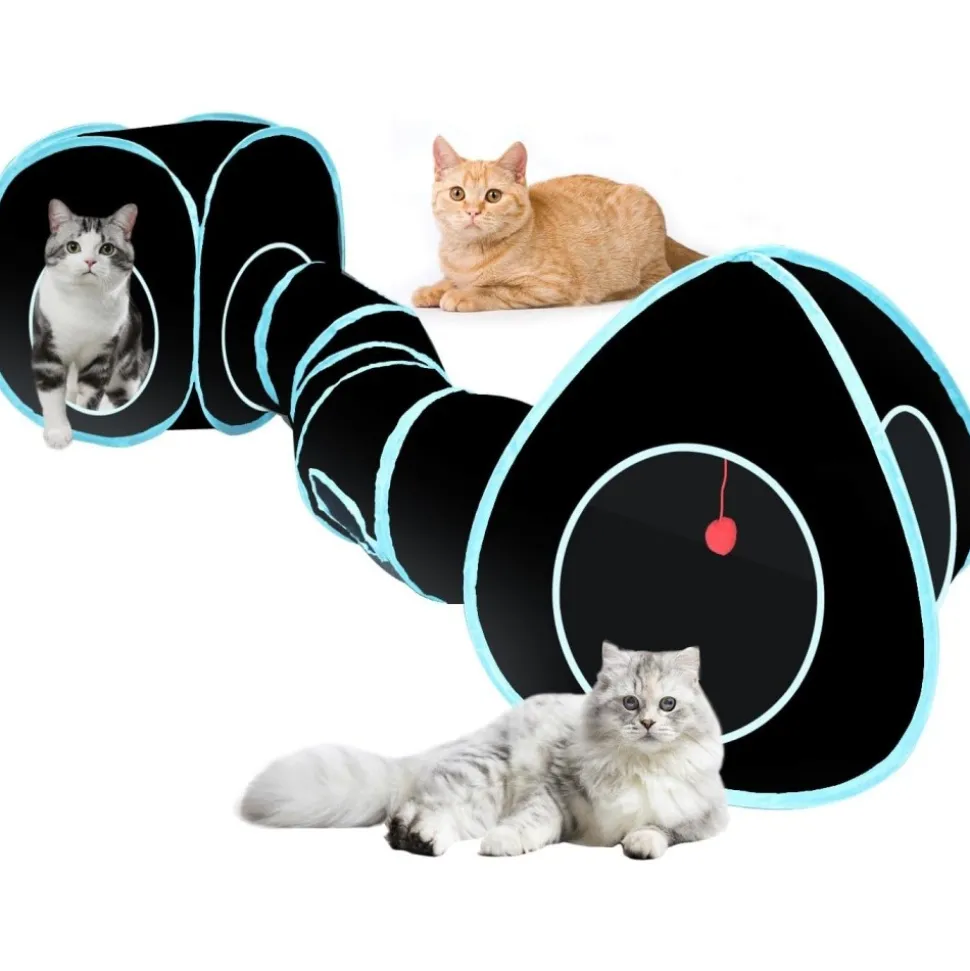 DOWNYPAWS - Jouet tunnel tente pour chatpliable