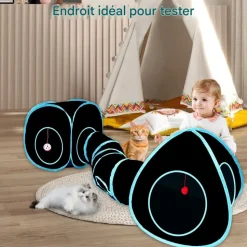 DOWNYPAWS - Jouet tunnel tente pour chatpliable