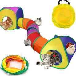DOWNYPAWS - Jouet tunnel tente pour chatpliable