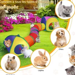 DOWNYPAWS - Jouet tunnel tente pour chatpliable