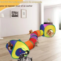 DOWNYPAWS - Jouet tunnel tente pour chatpliable