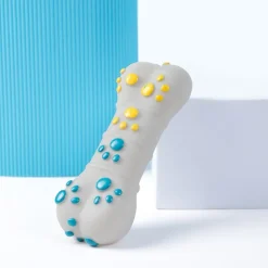 DOWNYPAWS - Jouets à mâcher pour chiens 3 articles-anneau d'épines, haltère + os + boule de tonnerre