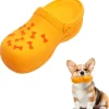 DOWNYPAWS - Jouets à mâcher pour chien- chaussons jouets interactifs pour nettoyer les dents-orange