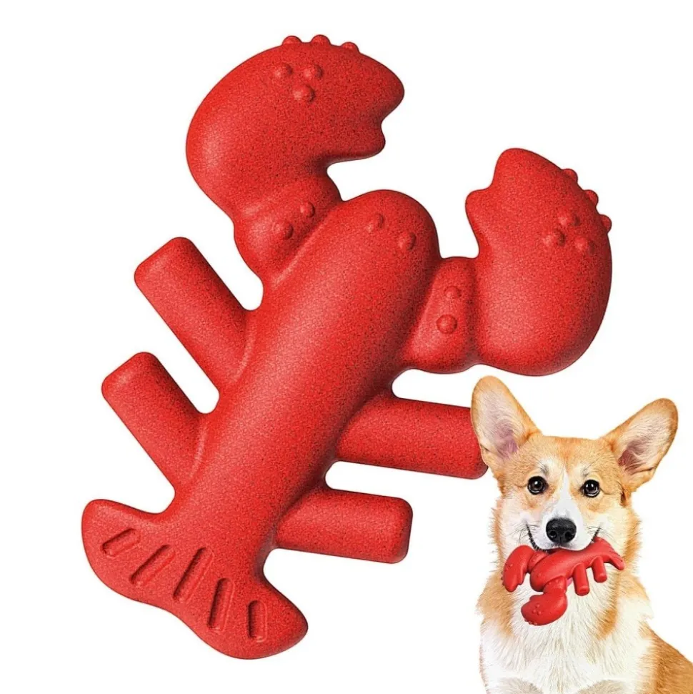 DOWNYPAWS - Jouets à mâcher pour chiens en forme de homard -13.2*5.7*17cm