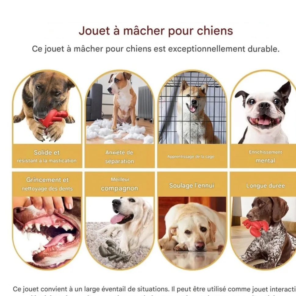 DOWNYPAWS - Jouets à mâcher pour chiens en forme de homard -13.2*5.7*17cm