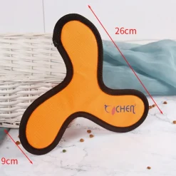 DOWNYPAWS - Jouets pour chiens-frisbee pour chien boomerang 2 articles-jaune + rouge