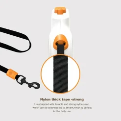 DOWNYPAWS - Laisse rétractable en nylon robuste de 5 mètres pour chiens de toutes tailles