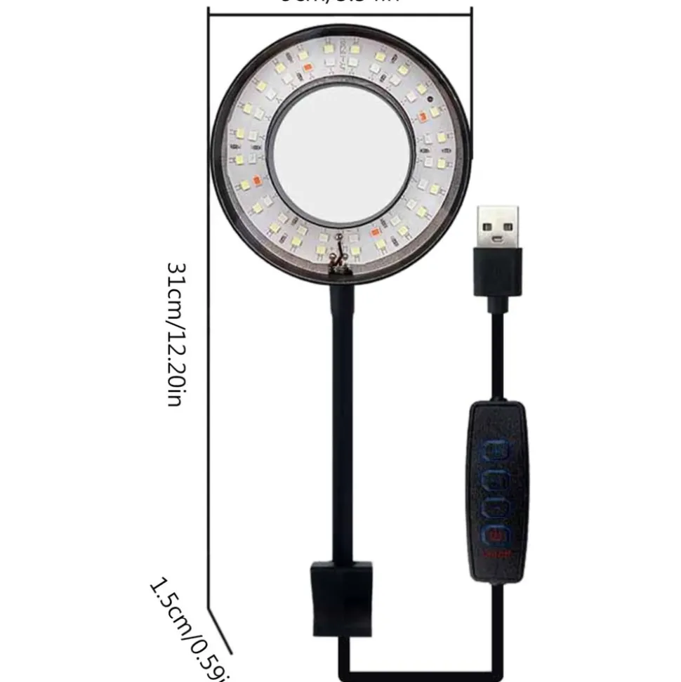 DOWNYPAWS - Lampe d'aquarium 8w réglable