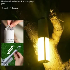 DOWNYPAWS - Lampe de camping pliable multifonction : lanterne d'ambiance tente portative